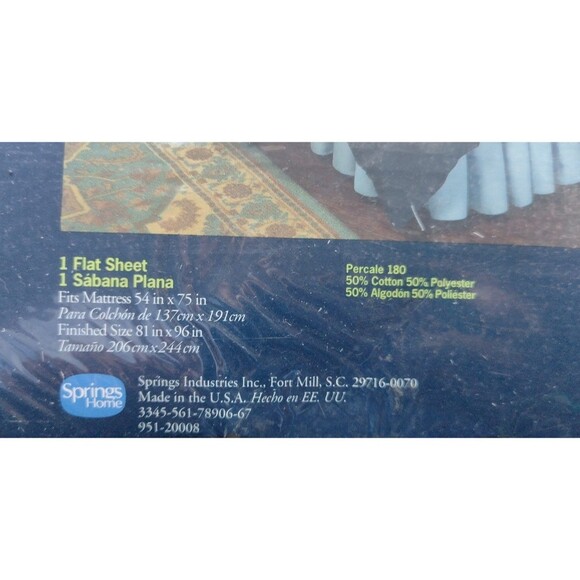 Spring Homes Full Size Flat Sheet Bundle (2) *NEW* - Picture 3 of 5